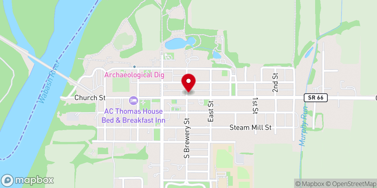 Map showing location of Black Lodge Coffee Roasters