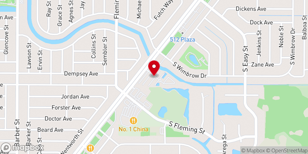 Map showing location of First Baptist Church-Sebastian