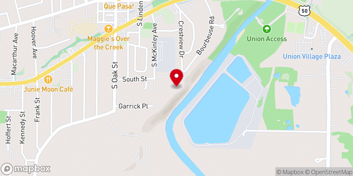 Map showing location of Grace Family Church