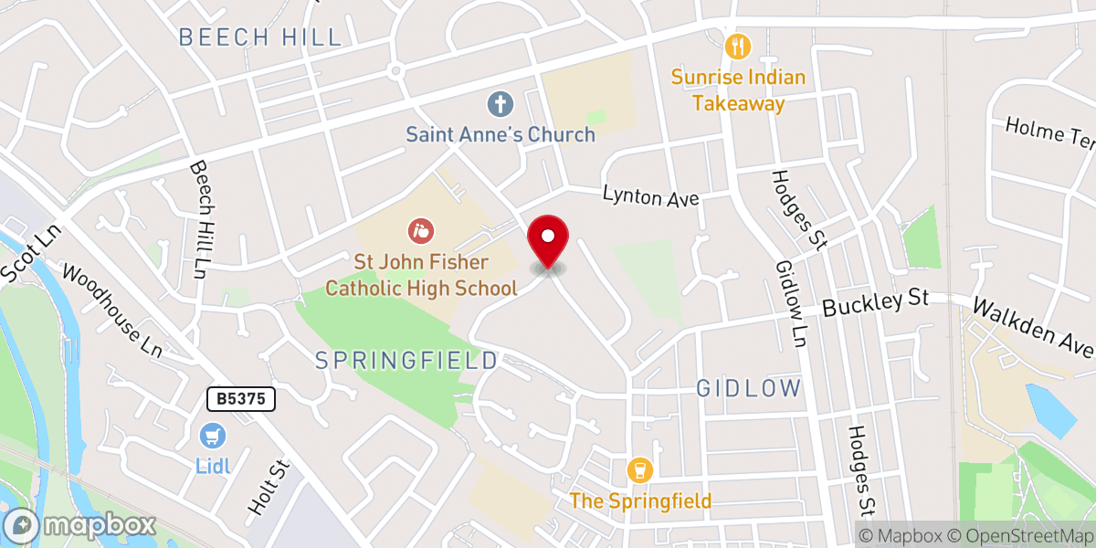Map showing location of The Parish of St Edward the Confessor Wigan