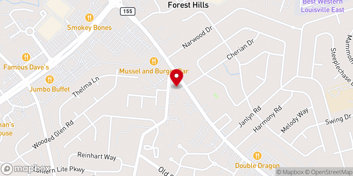 Map showing location of Christ Lutheran Church