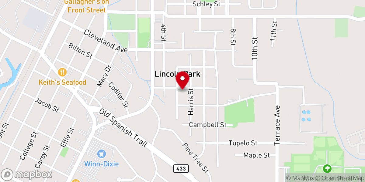 Map showing location of Quillen Temple Church-God