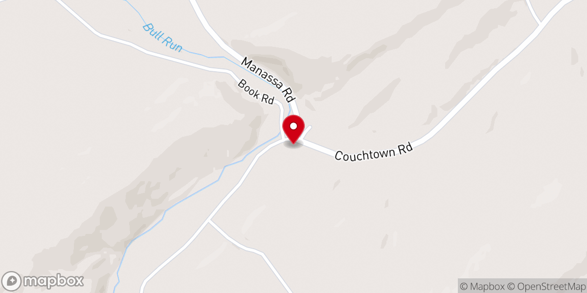 Map showing location of Manassa Community Baptist Church