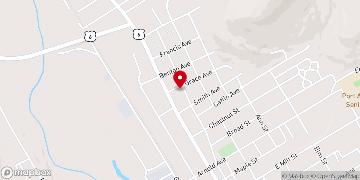 Map showing location of First Baptist Church