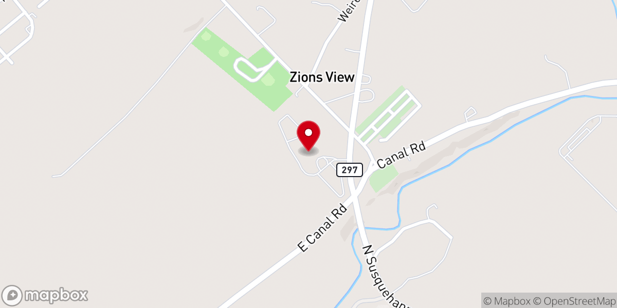 Map showing location of Bible Baptist Church