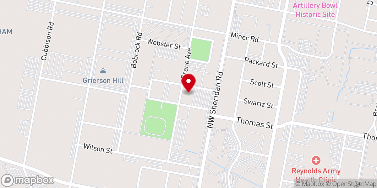 Map showing location of Grierson Hill Chapel