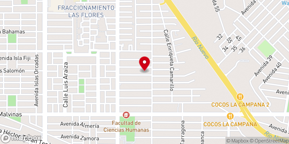 Map showing location of Iglesia Bautista del Pueblo Fundamental Independiente