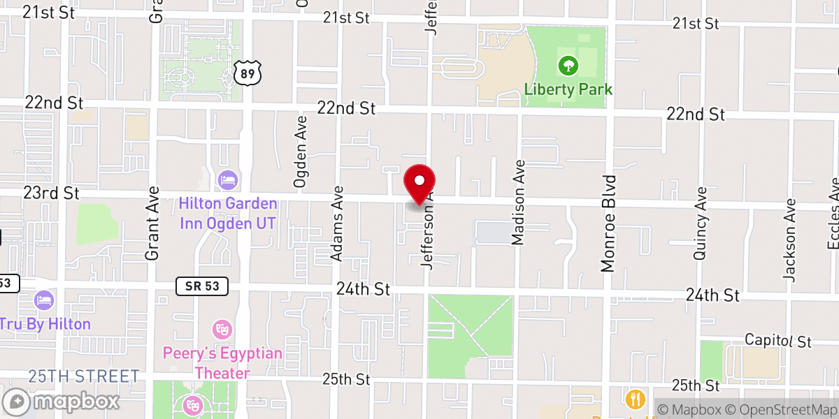 Map showing location of Elim Lutheran Church (ELCA)