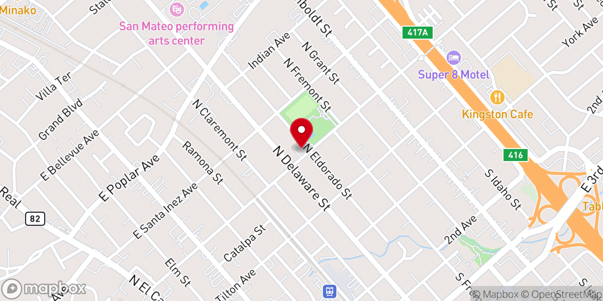Map showing location of Westside Church of Christ