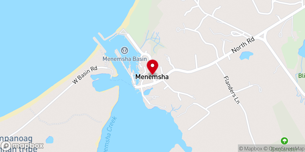 Map showing location of Martha's Vineyard Copperworks