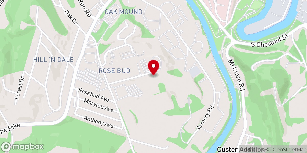 Map showing location of Central Hills Seventh Day Adventist Church