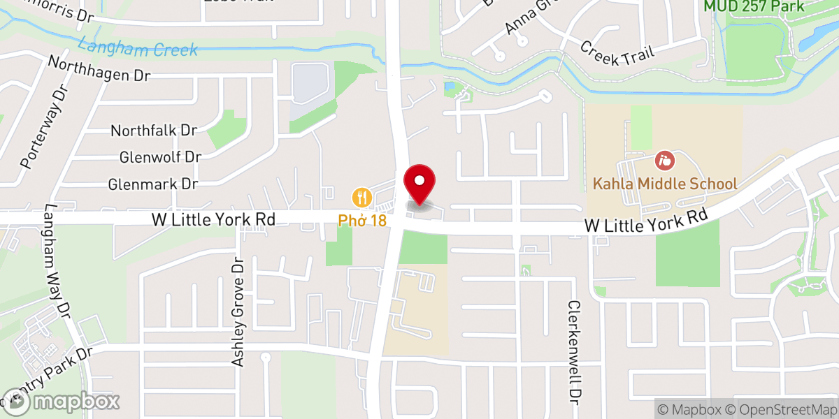 Map showing location of God's Family Worship Center