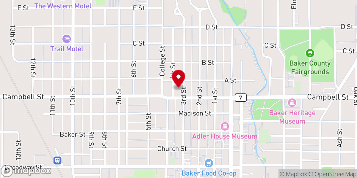 Map showing location of Catholic Parish Hall