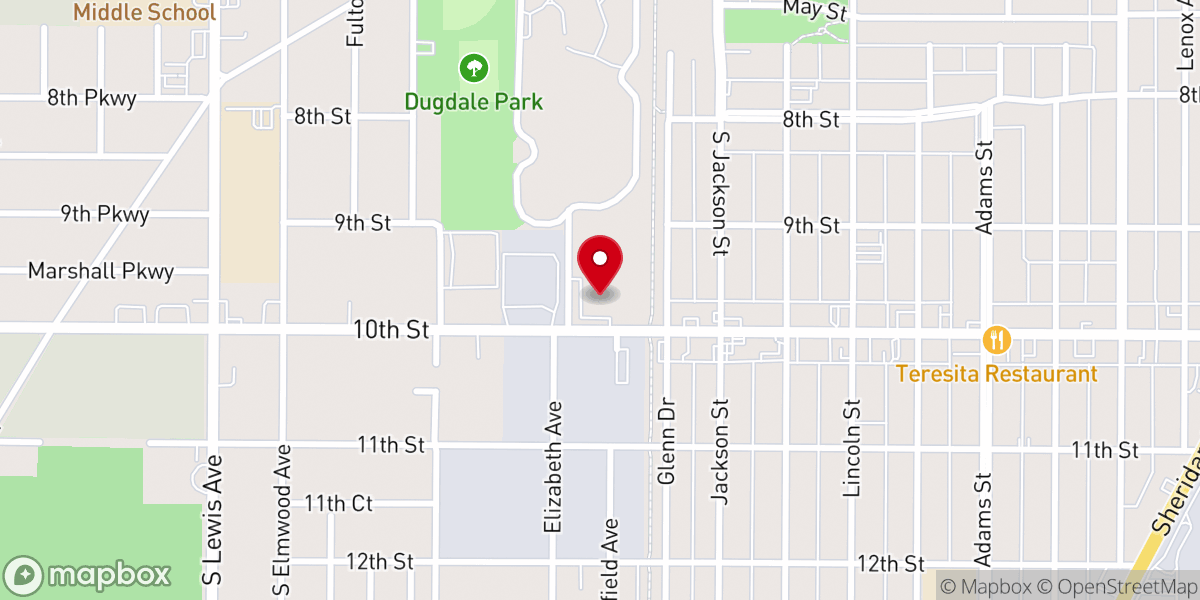 Map showing location of Iglesia Evangelica Bautista Emanuel