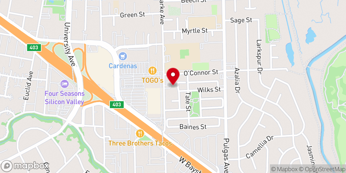 Map showing location of Grace Temple Church of God