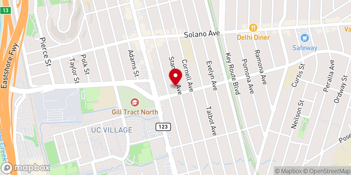 Map showing location of Albany United Methodist Church
