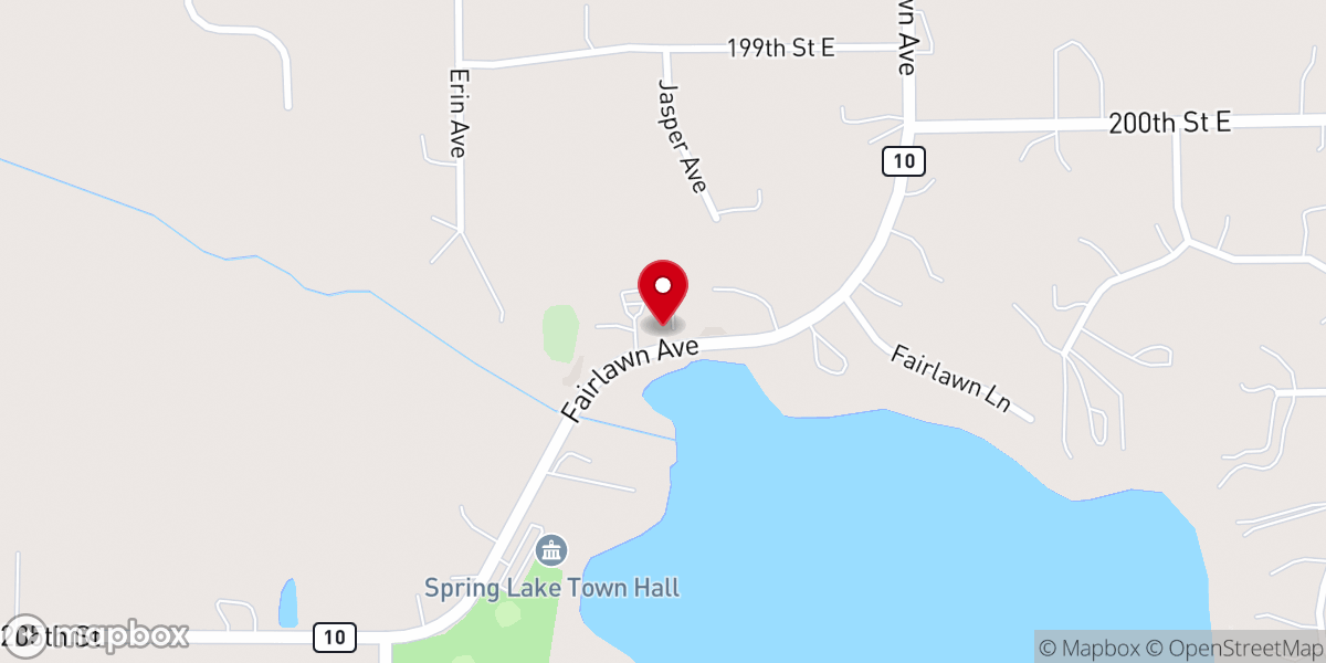 Map showing location of Fish Lake Church