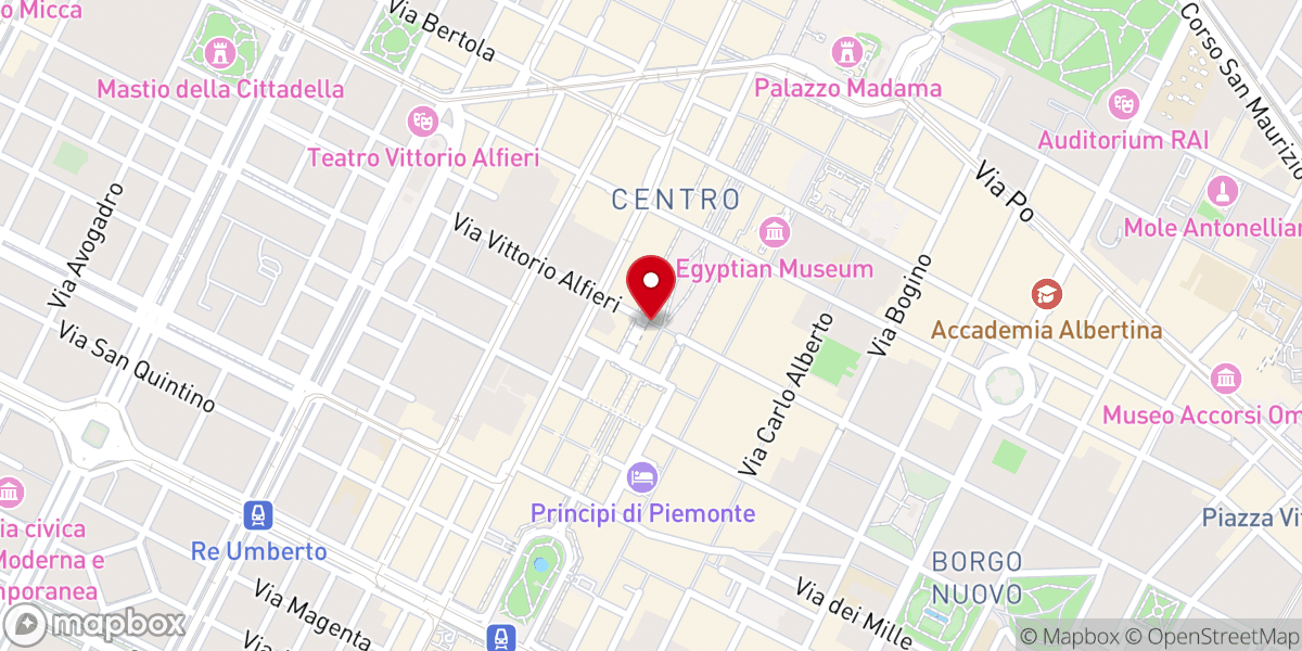 Map showing location of Chiesa di San Carlo Borromeo