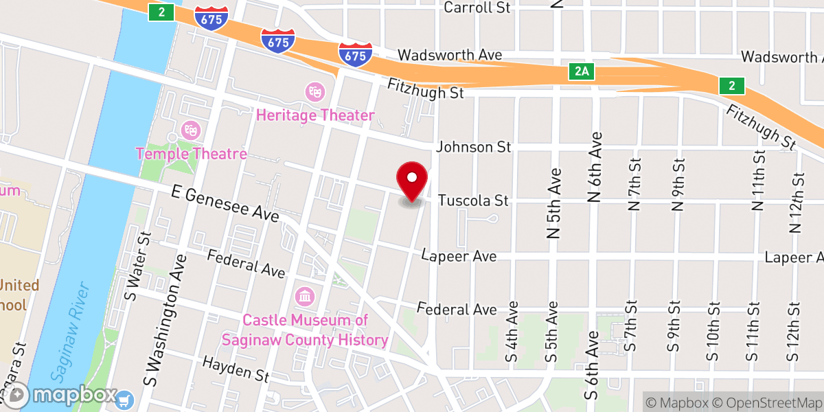 Map showing location of St. Paul's Episcopal Church