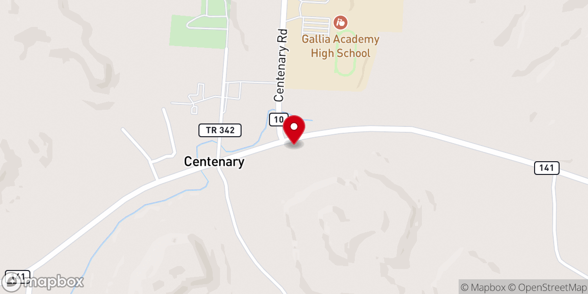 Map showing location of Centenary United Methodist Church
