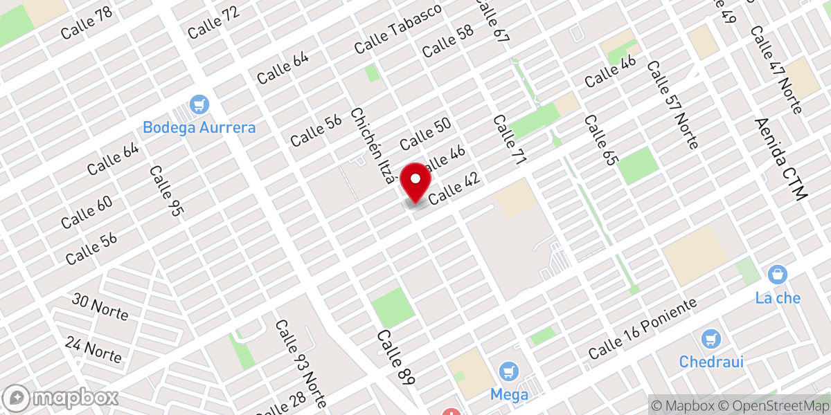 Map showing location of Cristo La ÚNica Esperanza