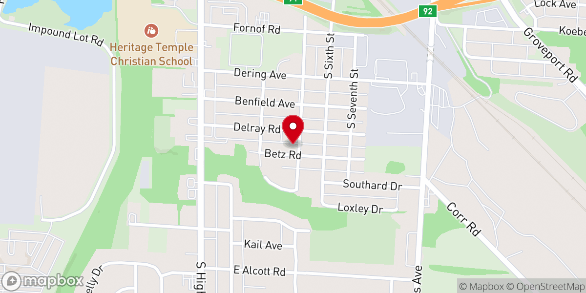 Map showing location of Portals of Glory United Baptist Church