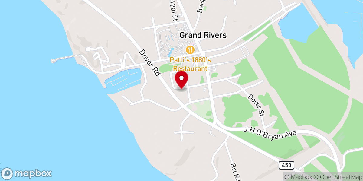Map showing location of Grand Rivers Pisgah Global Methodist Church