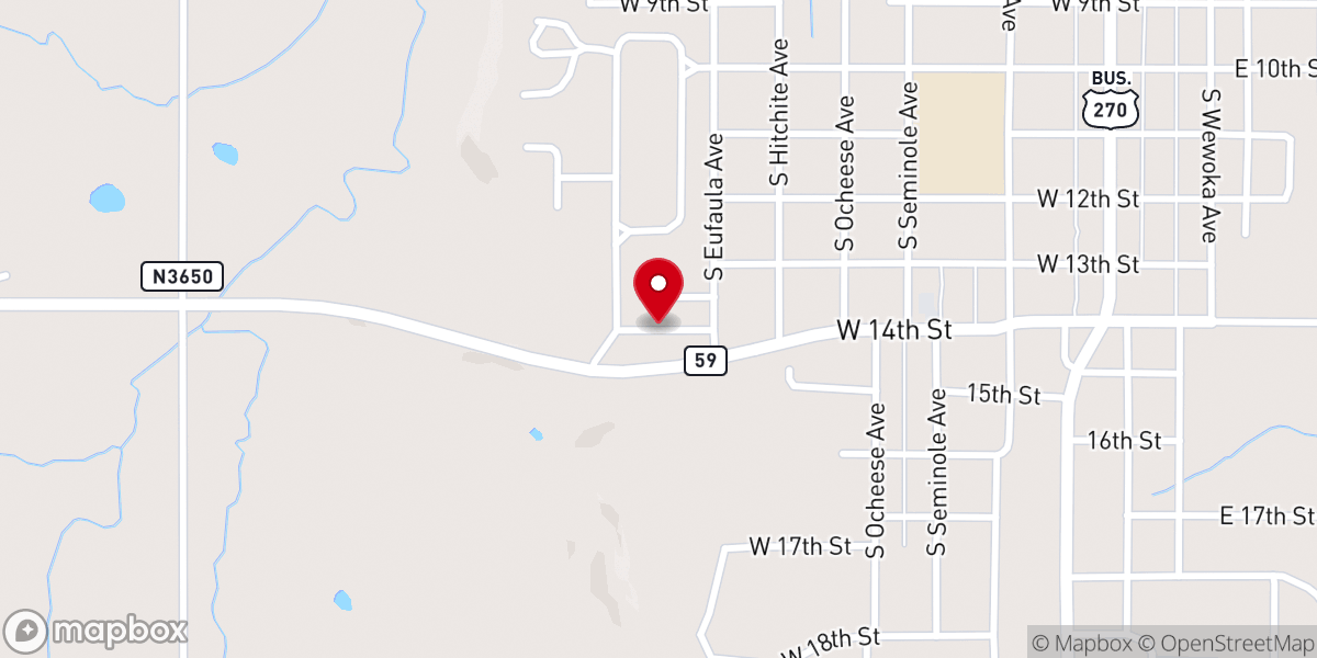 Map showing location of Gleaners Holiness Church