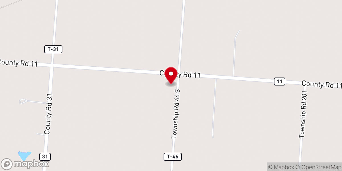 Map showing location of Gretna Brethren Church