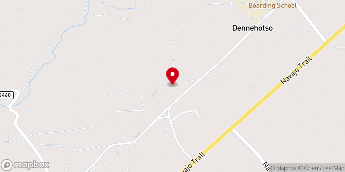 Map showing location of Dennehotso Chapter