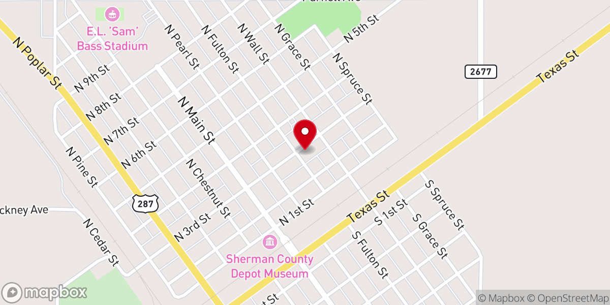 Map showing location of First Baptist Church