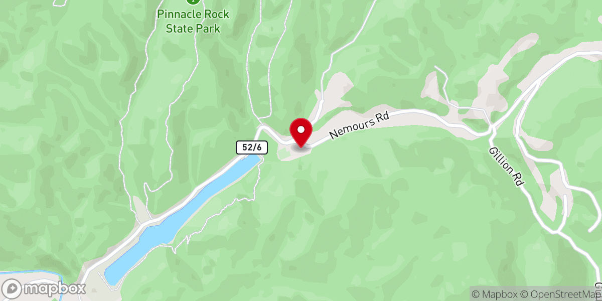 Map showing location of Mount Hermon Church