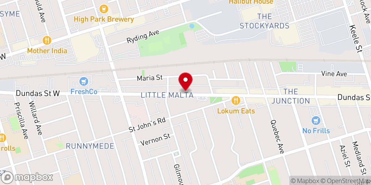 Map showing location of St. Paul the Apostle Church