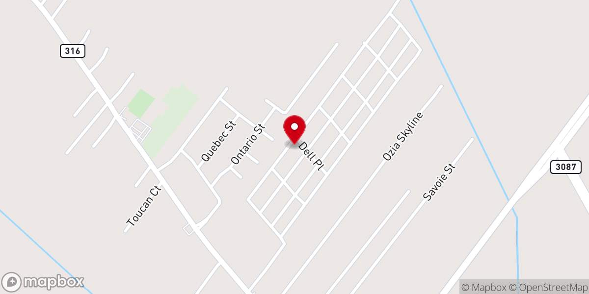 Map showing location of Galilean Baptist Church