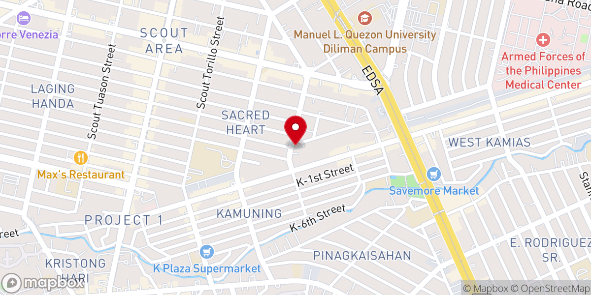 Map showing location of Kamuning Bible Christian Fellowship