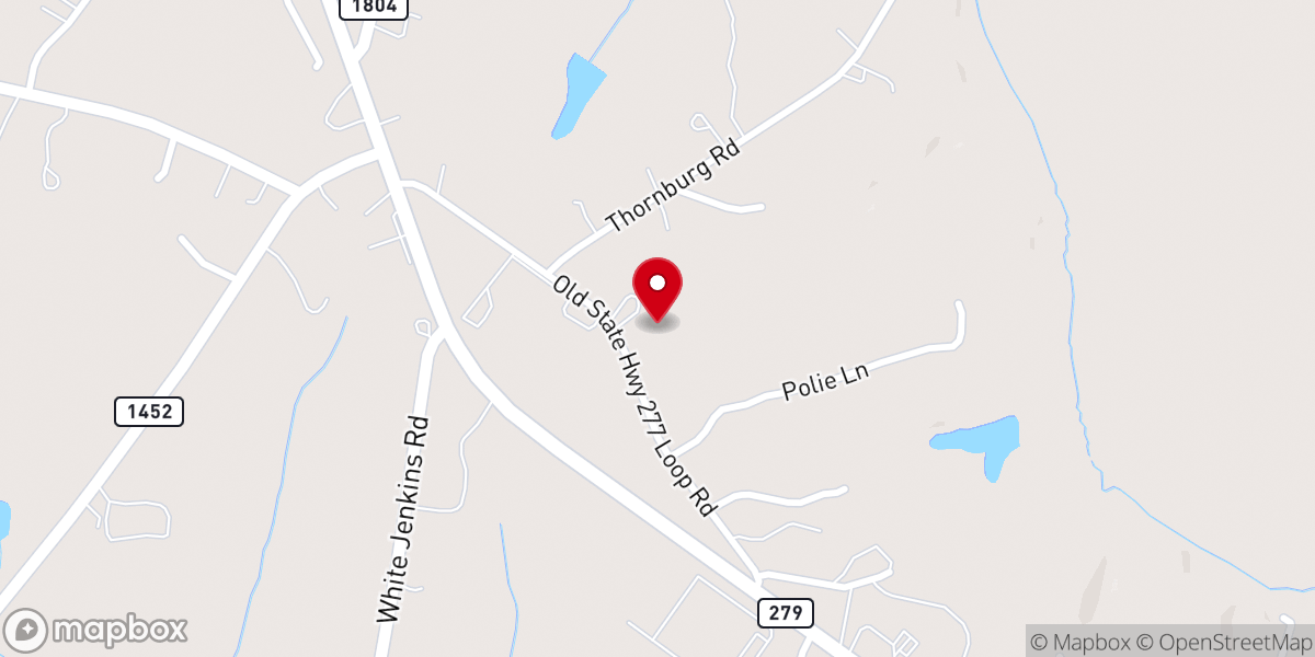 Map showing location of Antioch Lutheran Church