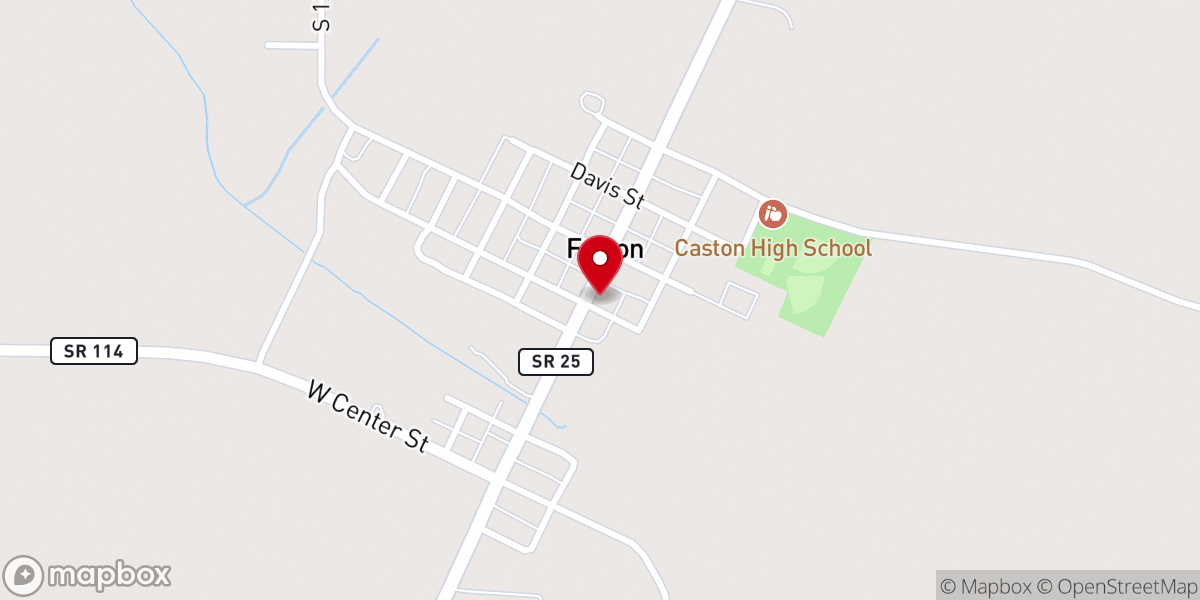 Map showing location of Fulton Community Church