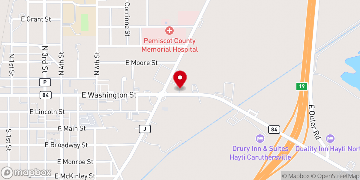Map showing location of Chubby's BBQ