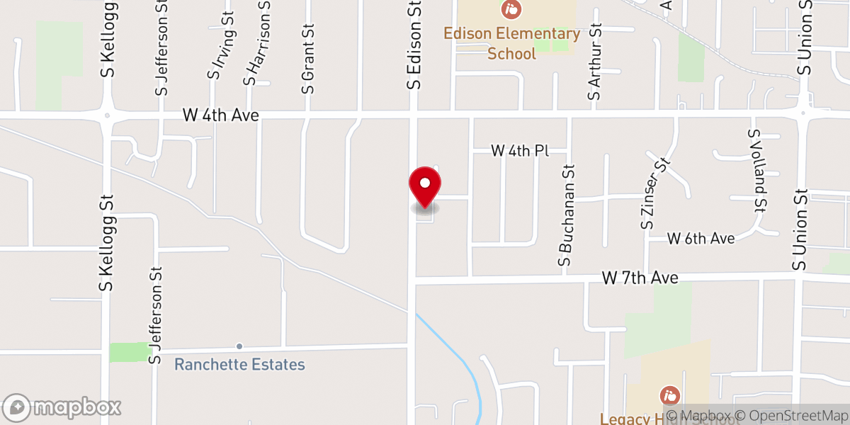 Map showing location of King of Kings Lutheran Church