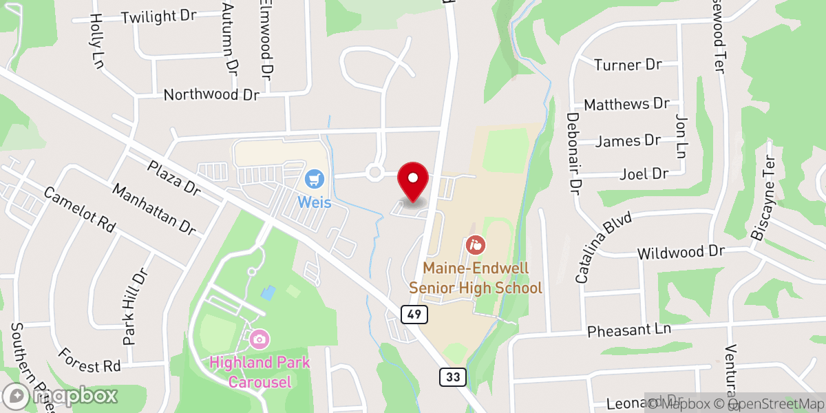 Map showing location of Living Word Baptist Church (RUBC)