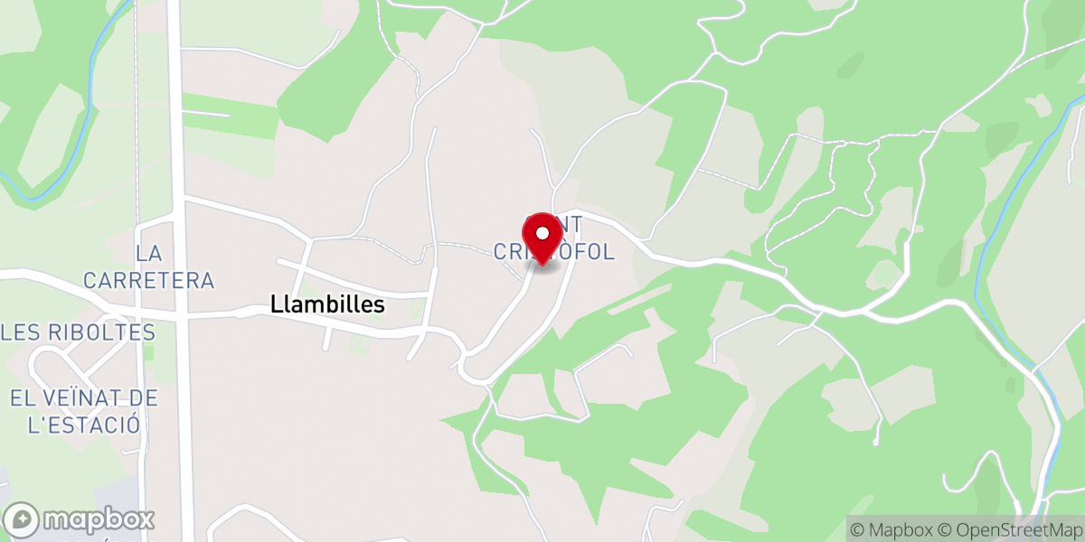 Map showing location of Sant Cristòfol de Llambilles