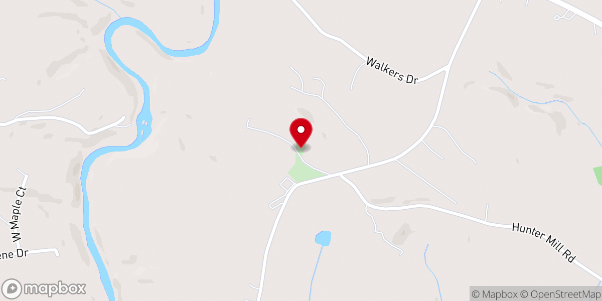 Map showing location of Golden Creek Baptist Church