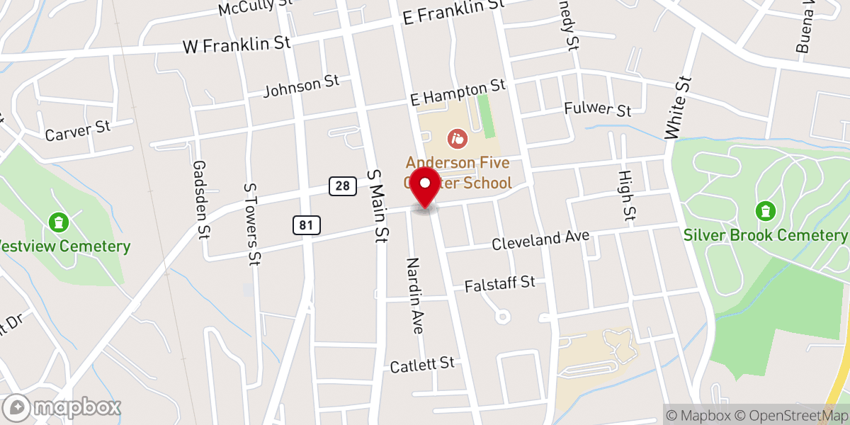 Map showing location of Olivet Progressive Baptist Church