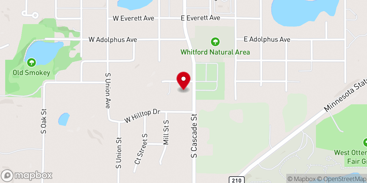 Map showing location of Calvary Chapel Fergus Falls