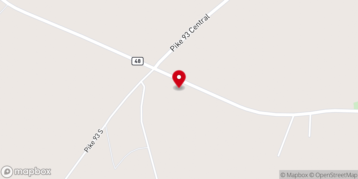 Map showing location of Rose Hill Baptist Church
