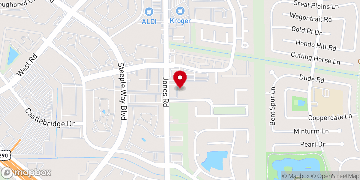 Map showing location of Church of Christ In Jersey Village