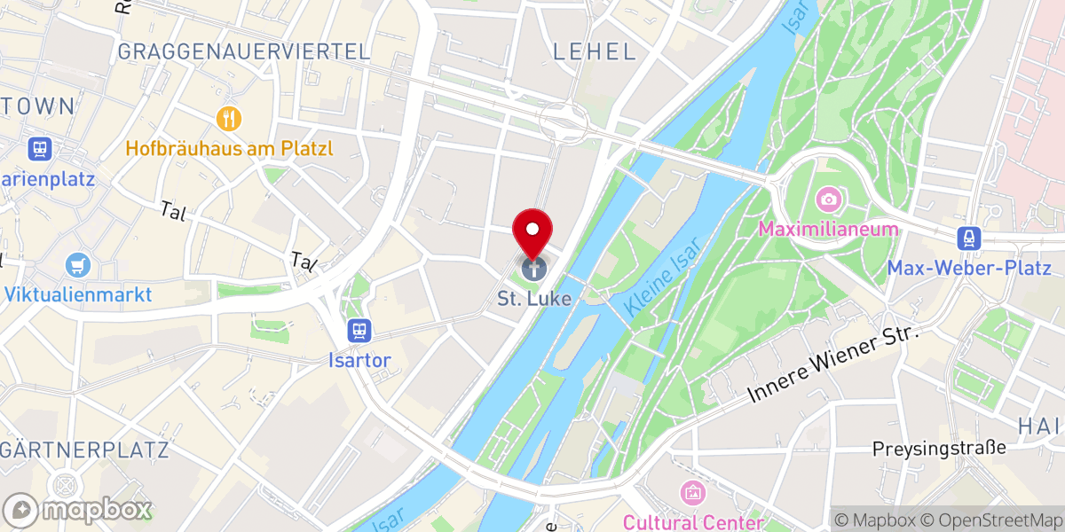 Map showing location of St. Lukas Kirche