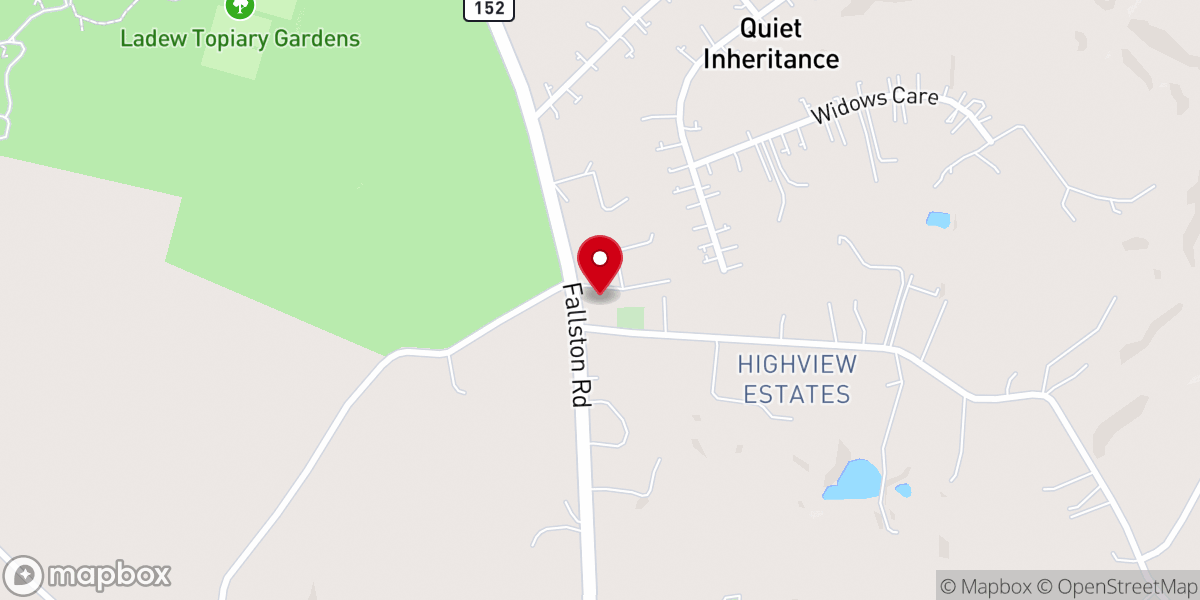 Map showing location of Ebenezer United Methodist Church