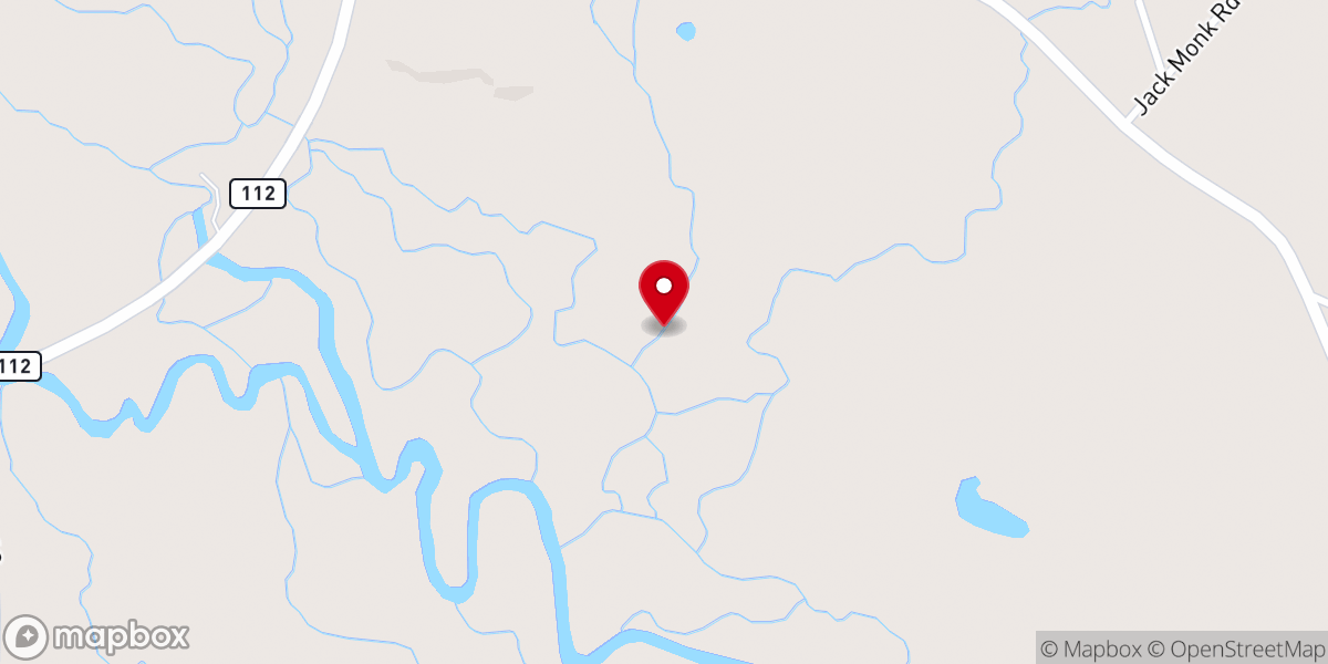 Map showing location of Hineston Branch