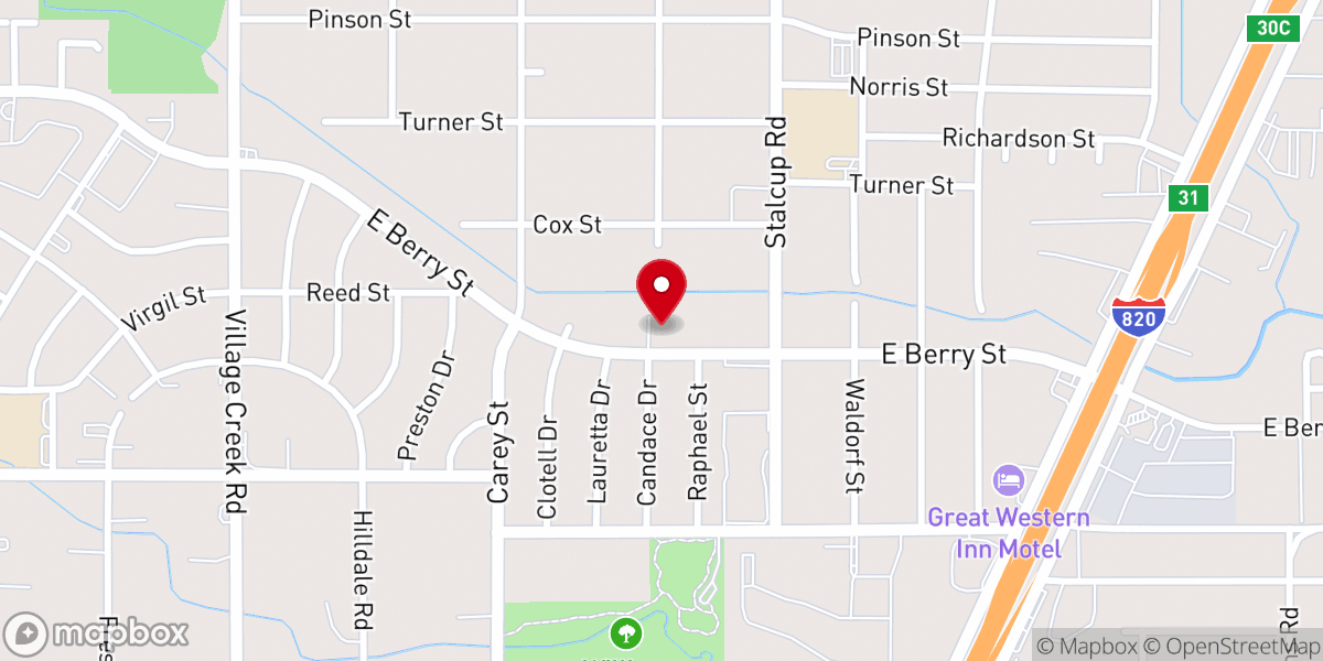 Map showing location of House of Prayer Church of God